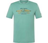 super.natural - River Pleasure Tee - Merinoshirt, Gr. L, türkis (LagoonGreen/Various)
