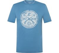 super.natural - Salt & Rock Tee - Merinoshirt, Gr. S 46 - S, blau (BlueHeaven/WhiteStone)