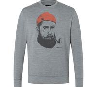 Super.Natural M SN Sailor Crew cashmere grey melange/dark shadow melange/chilli (73F) XXL