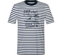 Super.Natural M Stripe Cote D'azur BIO J Tee fresh white/navy stripe/salute (20I) XL