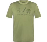 super.natural - Van Life Bio Jersey Tee - Merinoshirt, Gr. S, oliv (Sage/LeafMelange)