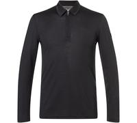 Super.Natural Herren Zip Polo Longsleeve (Größe M, schwarz)