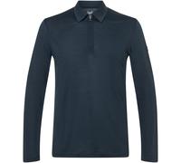Super.Natural Herren Zip Polo Longsleeve (Größe XL, blau)