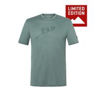 super.natural - Hiking Tee Exclusive - Merinoshirt, Gr. L, türkis (BalsamGreen/Blueberry)