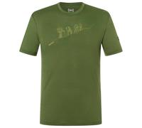 super.natural - Hiking Tee - Merinoshirt, Gr. S 46 - S, oliv (Chive/DriedTobacco)