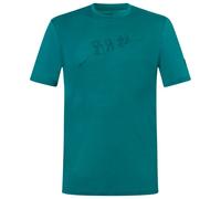 super.natural - Hiking Tee - Merinoshirt, Gr. S 46 - S, türkis (Pacific/Blueberry)