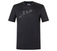 super.natural - Hiking Tee - Merinoshirt, Gr. XXL 56 - XXL, schwarz (JetBlack/VaporGrey)