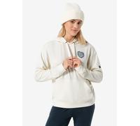 super.natural - Women's Little Heartwood Hoodie - Merinoshirt, Gr. L 40 - L, grau (FreshWhite/Blueberry)