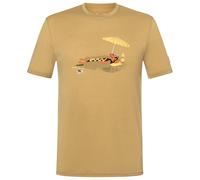 super.natural - Hot Dog Tee - Merinoshirt, Gr. M, beige (Sahara/Various)