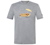 super.natural - Hot Dog Tee - Merinoshirt, Gr. M, grau (CashmereGreyMelange/Various)