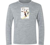 Super.Natural Kinder Dachshund Party Longsleeve (Größe 140, grau)