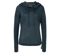 super natural Kapuzenpullover Funnel Hoodie (Merinowolle) dunkelblau Damen, Größe L