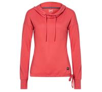 super natural Kapuzenpullover Funnel Hoodie (Merinowolle) rot Damen, Größe M