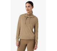 super natural Kapuzenpullover Funnel Hoodie (Merinowolle) sandbraun Damen, Größe S