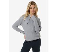 super.natural Kapuzenpullover SOLUTION BIO für Damen, nachhaltig, Merino Cashmere Grey Melange XL
