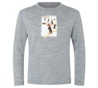 super.natural - Kid's Dachshund Party L/S - Merinounterwäsche, Gr. 104, grau (CashmereGreyMelange/Various)
