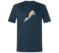 super.natural - Kid's Duck Dive Tee - Merinoshirt, Gr. 110, blau/ various (Blueberry/Various)
