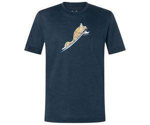 super.natural - Kid's Duck Dive Tee - Merinoshirt, Gr. 140, blau/ various (Blueberry/Various)