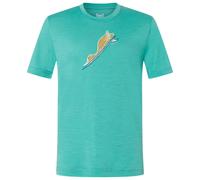 super.natural - Kid's Duck Dive Tee - Merinoshirt, Gr. 164, grün/ various (LagoonGreen/Various)