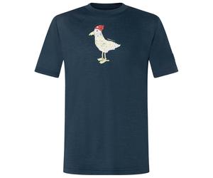 super.natural - Kid's Johnny Tee - Merinoshirt, Gr. 104, blau/ various (Blueberry/Various)