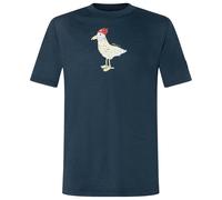 super.natural - Kid's Johnny Tee - Merinoshirt, Gr. 116, blau/ various (Blueberry/Various)