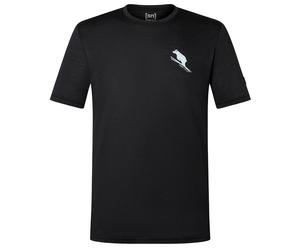 super.natural - Little Flear Tee - Merinoshirt, Gr. XL, schwarz (JetBlack/VaporGrey)