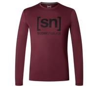 super.natural - Logo L/S - Longsleeve, Gr. XXL, rot (WineTasting/JetBlack)