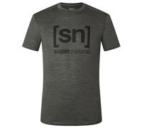 super.natural - Logo Tee - T-Shirt, Gr. M, grau (PirateGreyMelange/JetBlack)