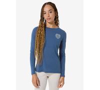 super.natural - Women's Little Heartwood L/S - Longsleeve, Gr. XS, blau (OceanBlue/FeatherGrey)