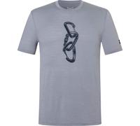 super.natural - Carabineri Tee - Merinoshirt, Gr. M 48/50 - M, grau (FoggyBlue/Blueberry)