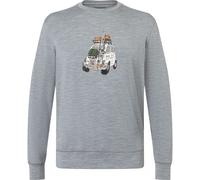 Super.Natural M Carski Crew cashmere grey melange/various (35G) L