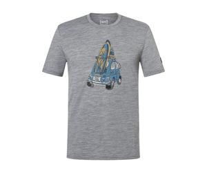 Super.Natural M Carsurf Tee cashmere grey melange/various (35G) XL