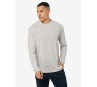 super.natural M CASUAL RIB BIO J LS für Herren, nachhaltig, Merino White Stone Melange L