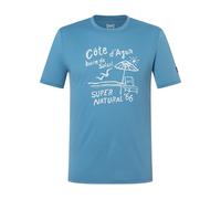 super natural Freizeit-Tshirt Wood Cote D'Azur Tee (Merino-Mix) hellblau Herren, Größe M