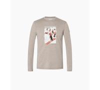 Super.Natural M Dachshund Party LS vintage khaki melange/various (17E) XL