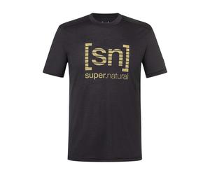 Super.Natural M Grid Logo Tee jet black/dried tobacco (79H) L