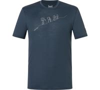 super.natural - Hiking Tee - Merinoshirt, Gr. XL 54 - XL, blau (Blueberry/FeatherGrey)