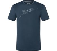 super.natural - Hiking Tee - Merinoshirt, Gr. XXL 56 - XXL, blau (Blueberry/VaporGrey)