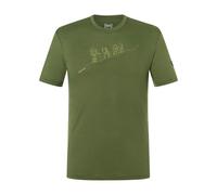 super.natural - Hiking Tee - Merinoshirt, Gr. S 46 - S, oliv (Chive/DriedTobacco)