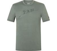 super.natural - Hiking Tee Exclusive - Merinoshirt, Gr. L, grün/oliv (Eucalyptus/Blueberry)