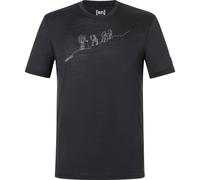 super.natural - Hiking Tee - Merinoshirt, Gr. L 52 - L, schwarz (JetBlack/VaporGrey)