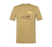 super.natural - Hot Dog Tee - Merinoshirt, Gr. L, beige (Sahara/Various)