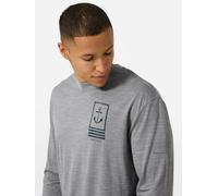 super.natural M LIL ANCHOR BIO J LS für Herren, nachhaltig, Merino Cashmere Grey Melange/Blueberry L