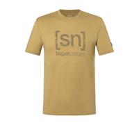 super.natural - Logo Lines Tee - Merinoshirt, Gr. XXL, beige (Sahara/CashmereGreyMelange)