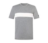 super.natural - Montana Brush Tee - Merinoshirt, Gr. S, grau (CashmereGreyMelange/FreshWhite)