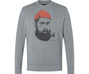 Super.Natural M SN Sailor Crew cashmere grey melange/dark shadow melange/chilli (73F) XXL