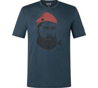 super.natural - Sailor Tee - Merinoshirt, Gr. XL, blau (Blueberry/JetBlack/HighRiskRed)