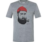 Super.Natural M SN Sailor Tee cashmere grey melange/jet black/high risk red (92F) S