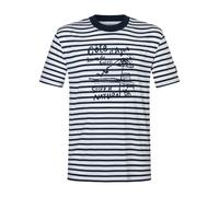 Super.Natural M Stripe Cote D'azur BIO J Tee fresh white/navy stripe/salute (20I) XL