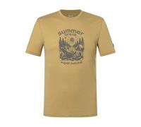 super.natural - Summer Break Tee - Merinoshirt, Gr. M, beige (Sahara/CashmereGreyMelange)